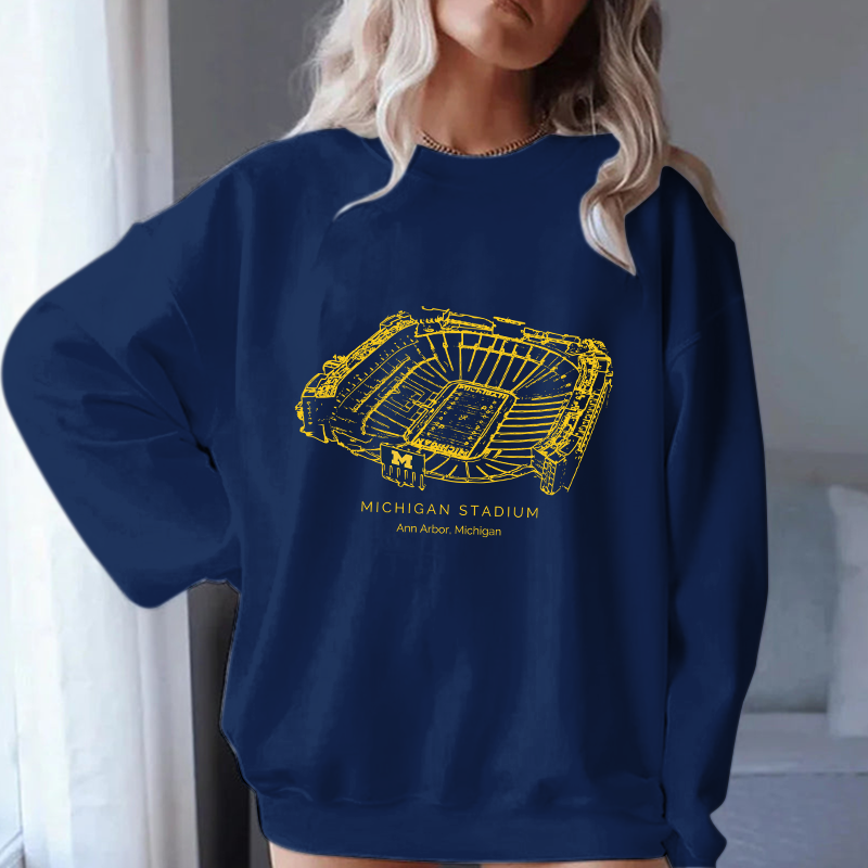 University Of Michigan Stadium Unisex Crewneck Sweatshirt