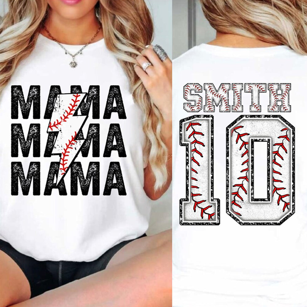 Custom Baseball  Mom Shirt, Mom Baseball Tee,Sports Mom Tee