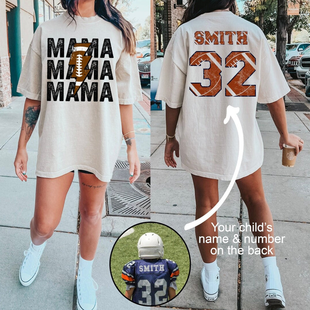 Custom  Football  Mom Shirt, Sports Mom Tee