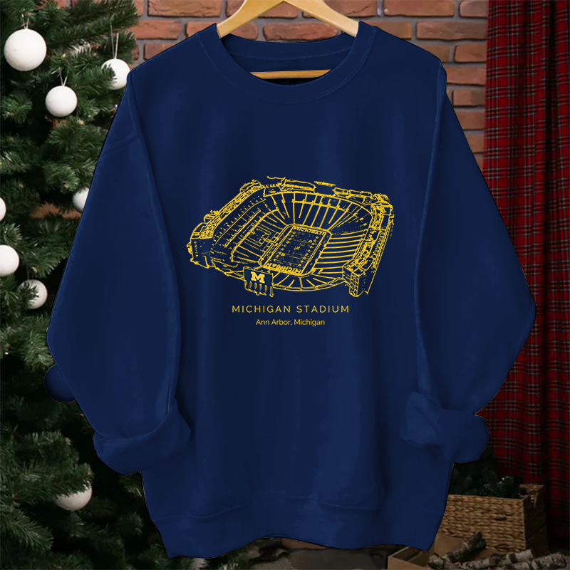 University Of Michigan Stadium Unisex Crewneck Sweatshirt