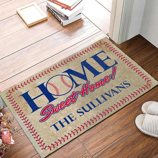 Welcome Mat Baseball Doormat for Front Doormat Entrance Porch