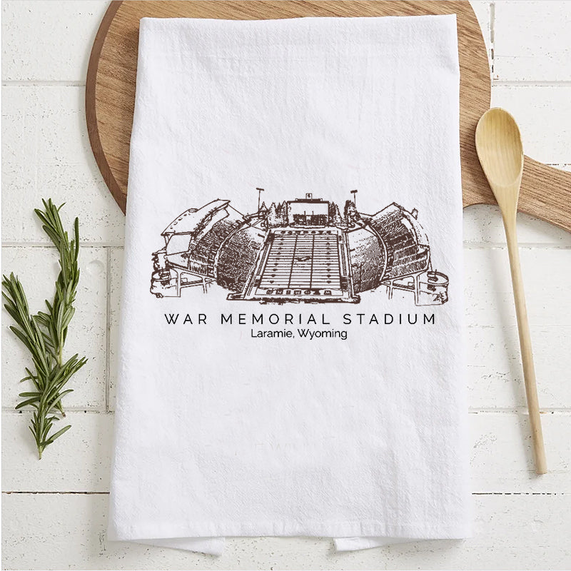 War Memorial Stadium - Wyoming Cowboys football,College Football Tea Towel