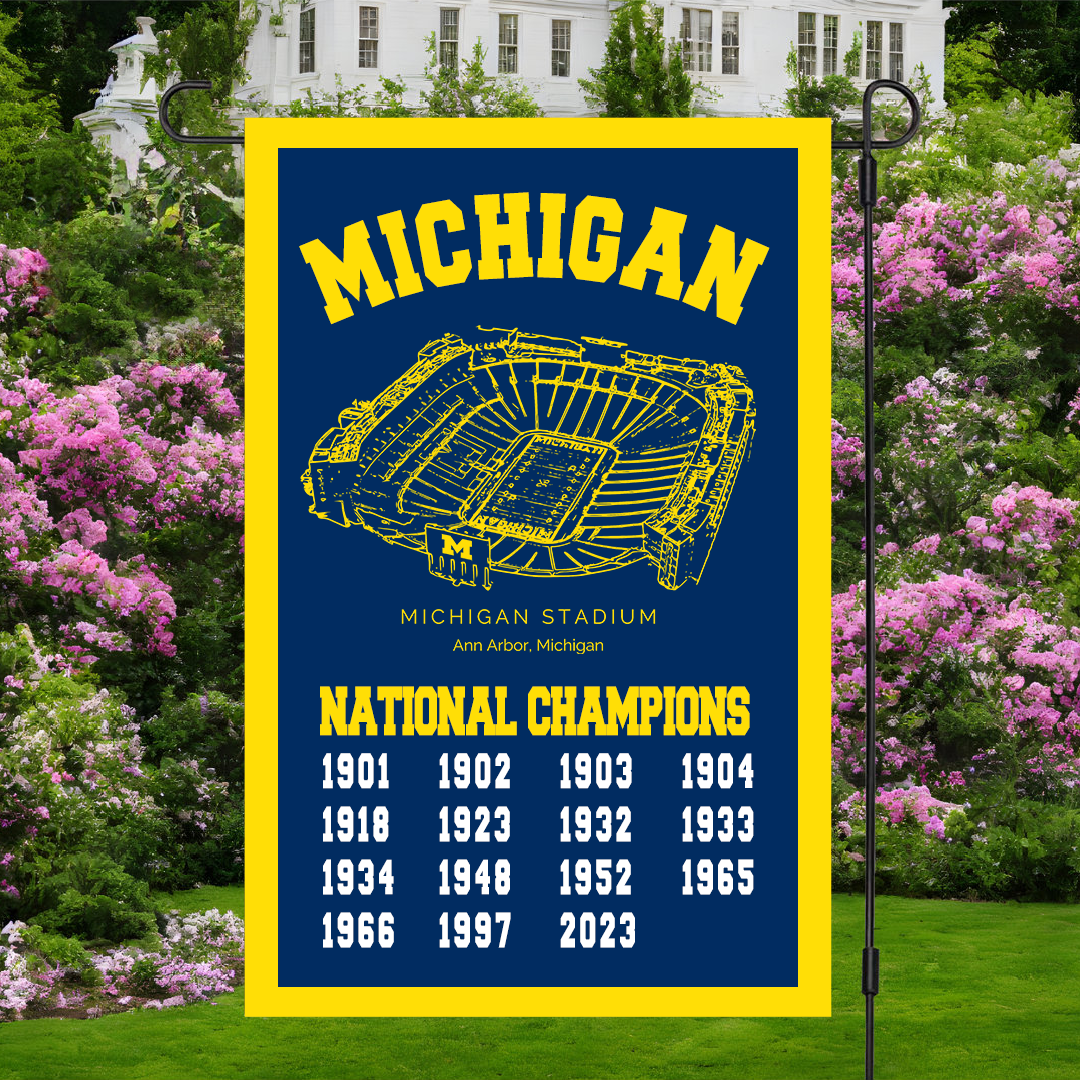 111 Michigan Team University Wolverines 2023 Football Playoff National Champions, Garage, Dorm, Outdoor Decoration