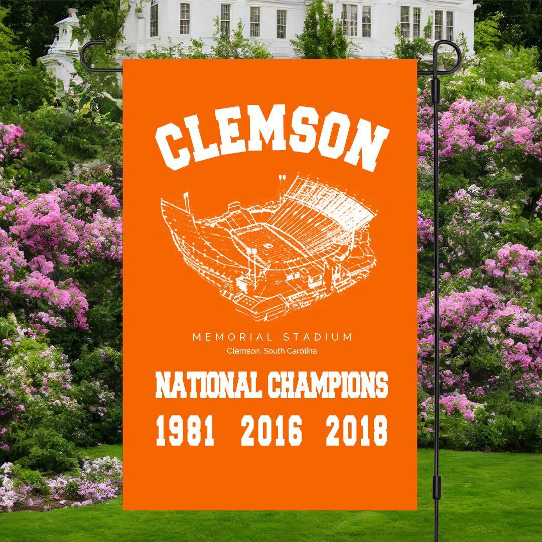 Clemson Tigers football 2018 Football Playoff National Champions, Garage, Dorm, Outdoor Decoration