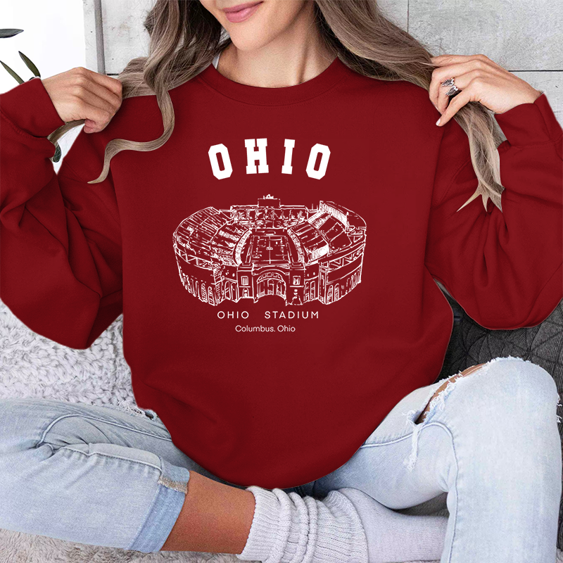 Ohio State University Stadium Champion Unisex Crewneck Sweatshirt