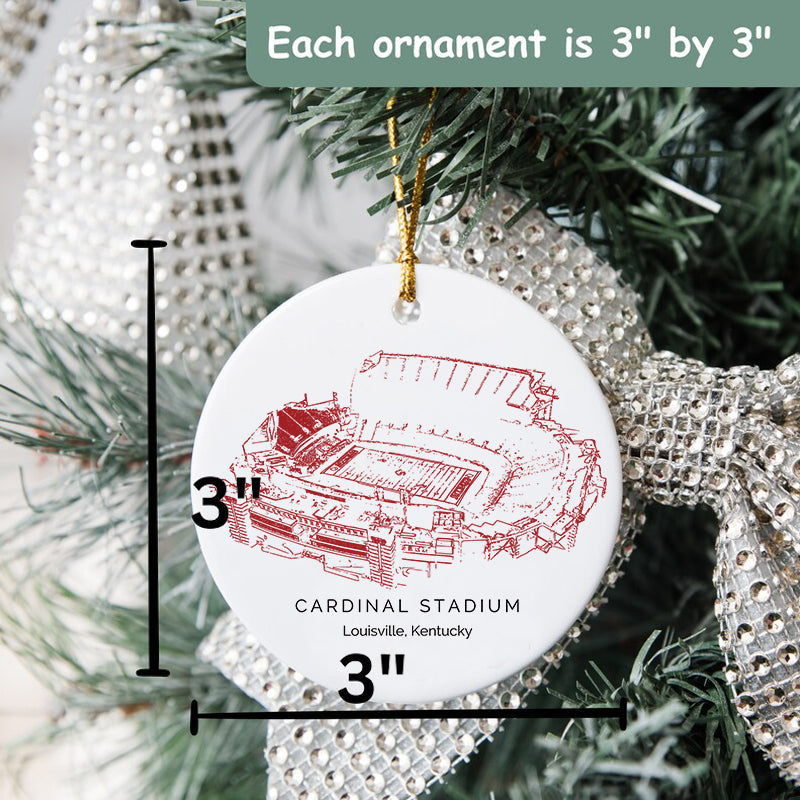 Cardinal Stadium - Louisville Cardinals football,College Football Ceramic Christmas Ornament