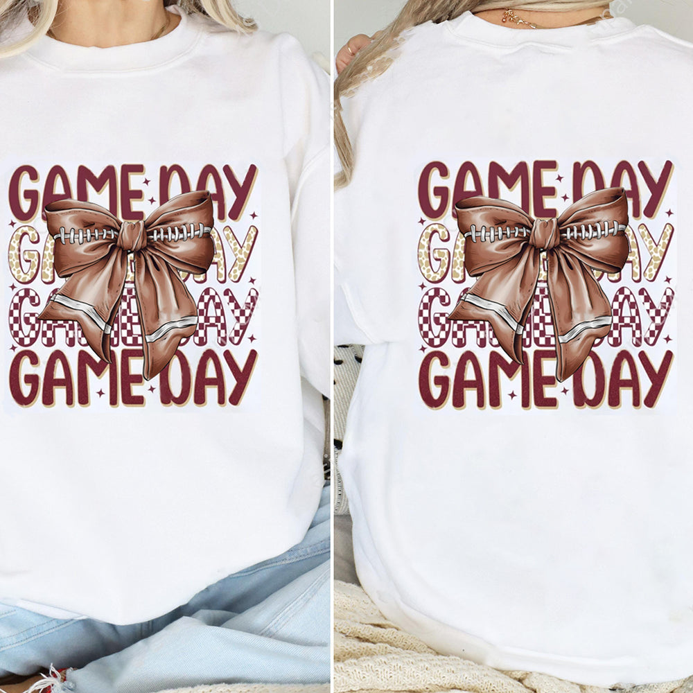 Florida State Seminoles football Game Day Football Bow-Knot Sweatshirt