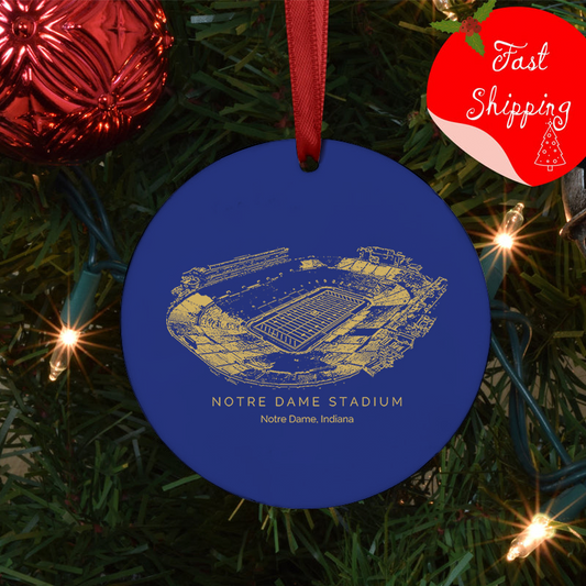 Notre Dame Stadium - Notre Dame Fighting Irish football,College Football Ceramic Christmas Ornament