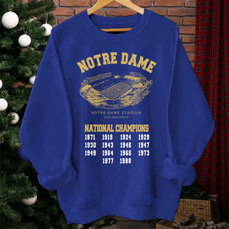 Notre Dame Stadium - University of Notre Dame, Champion Crewneck Sweatshirt