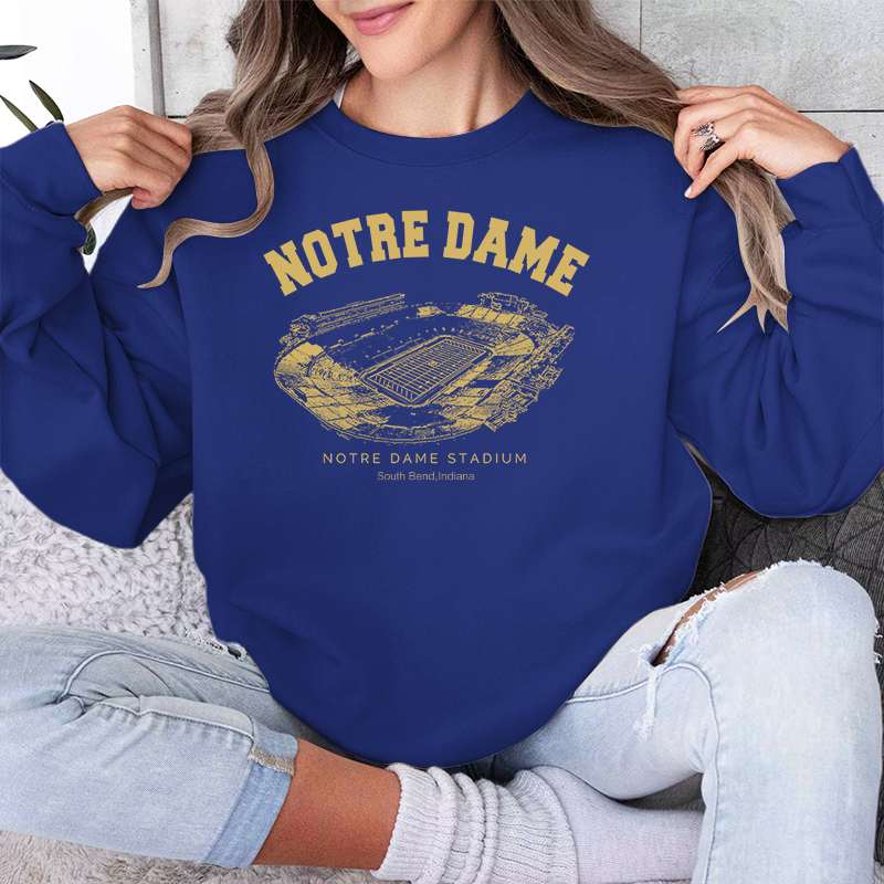 Notre Dame Stadium - University of Notre Dame, Champion Crewneck Sweatshirt