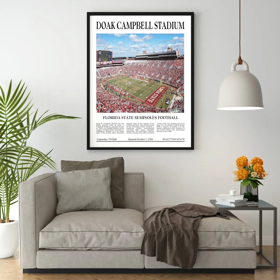 Doak Campbell Stadium Digital Printable Frame/Poster