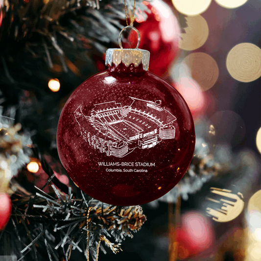 Personalized Williams–Brice Stadium - South Carolina Gamecocks football Christmas Glitter Ornament Ball, Xmas Football Stadium Ball