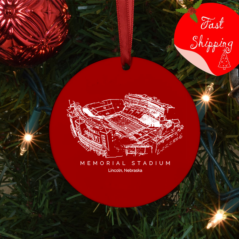 Memorial Stadium (Lincoln) - Nebraska Cornhuskers football,College Football Ceramic Christmas Ornament