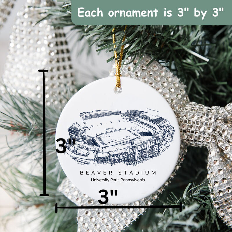 Beaver Stadium - Penn State Nittany Lions football, College Football Ceramic Christmas Ornament