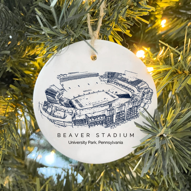 Beaver Stadium - Penn State Nittany Lions football, College Football Ceramic Christmas Ornament