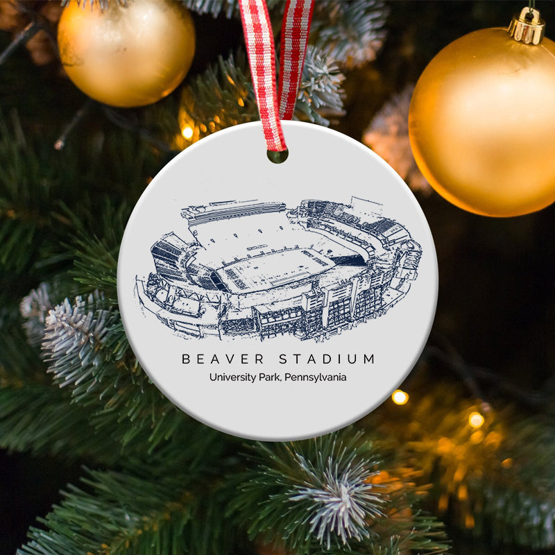 Beaver Stadium - Penn State Nittany Lions football, College Football Ceramic Christmas Ornament