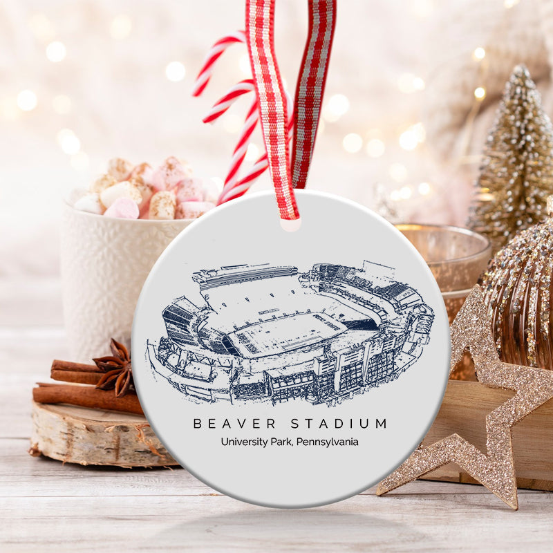 Beaver Stadium - Penn State Nittany Lions football, College Football Ceramic Christmas Ornament