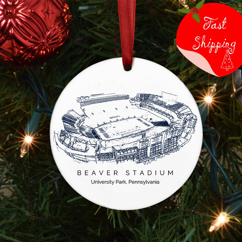 Beaver Stadium - Penn State Nittany Lions football, College Football Ceramic Christmas Ornament