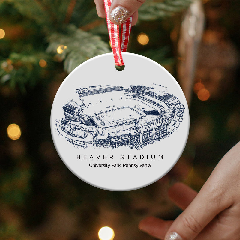 Beaver Stadium - Penn State Nittany Lions football, College Football Ceramic Christmas Ornament