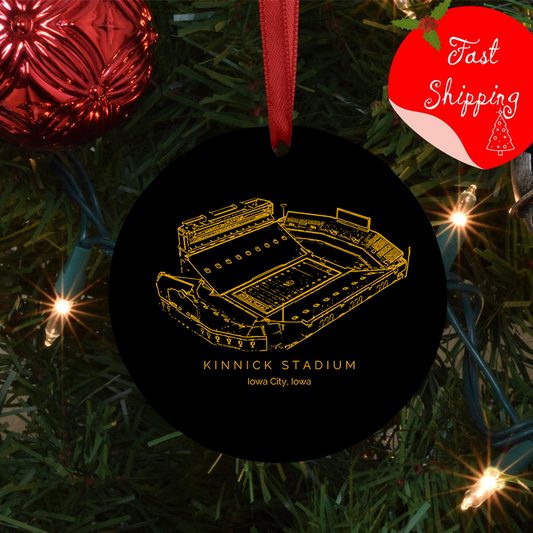 Kinnick Stadium - Iowa Hawkeyes football,College Football Ceramic Christmas Ornament