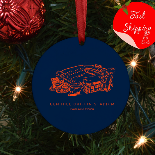 Ben Hill Griffin Stadium - Florida Gators football,College Football Ceramic Christmas Ornament