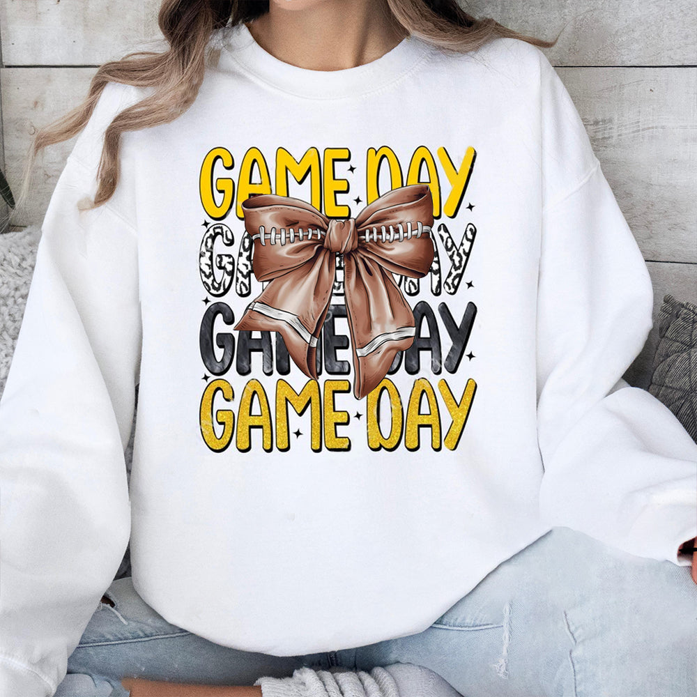 Iowa Hawkeyes football Game Day Football Bow-Knot Sweatshirt