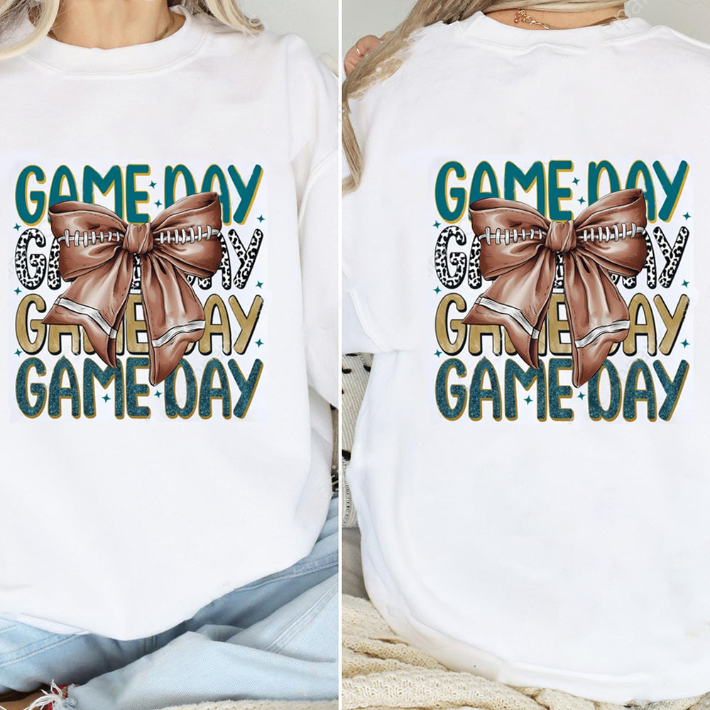 Jacksonville Jaguars Game Day Football Bow-Knot Sweatshirt