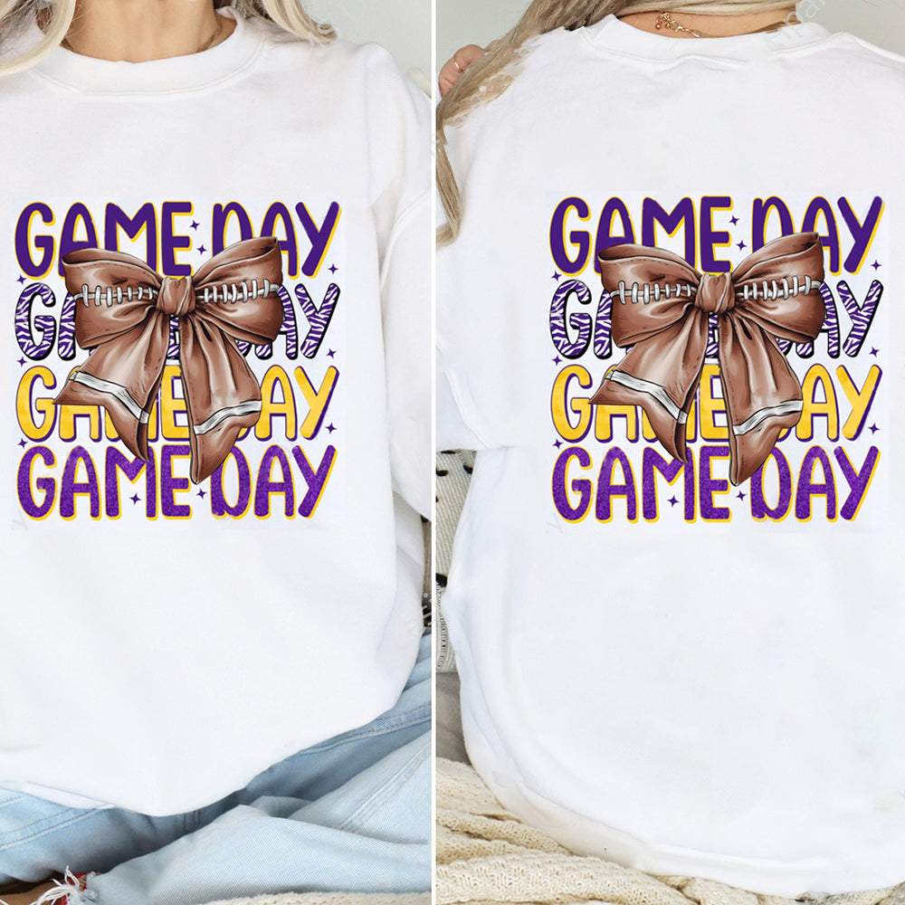 LSU Tigers football Game Day Football Bow-Knot Sweatshirt