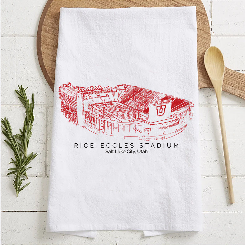 Rice–Eccles Stadium - Utah Utes football,College Football Tea Towel