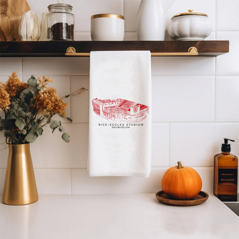 Rice–Eccles Stadium - Utah Utes football,College Football Tea Towel