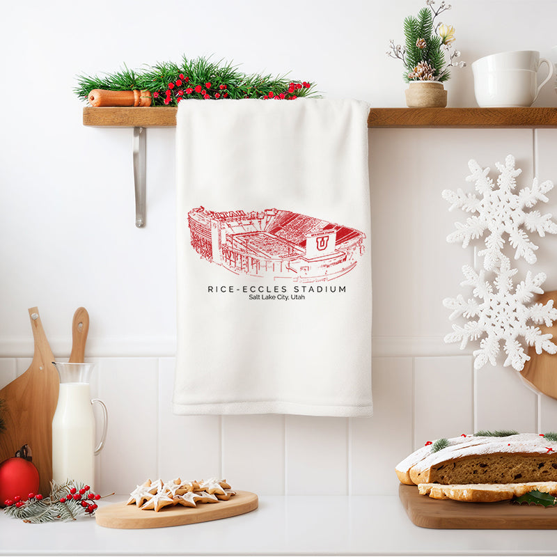 Rice–Eccles Stadium - Utah Utes football,College Football Tea Towel