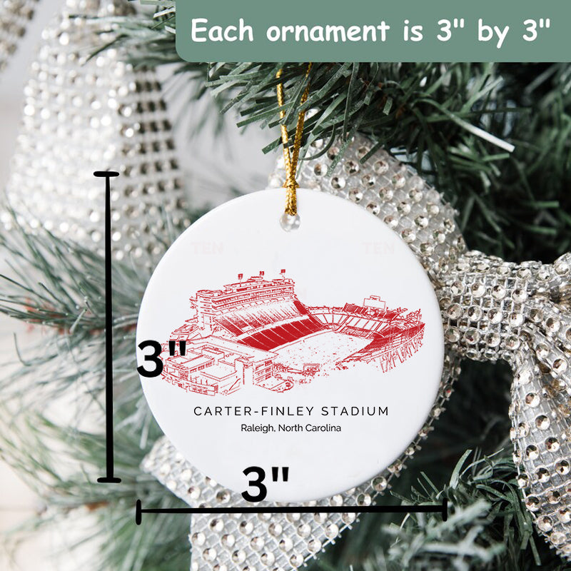 Carter–Finley Stadium - NC State Wolfpack football,College Football Ceramic Christmas Ornament