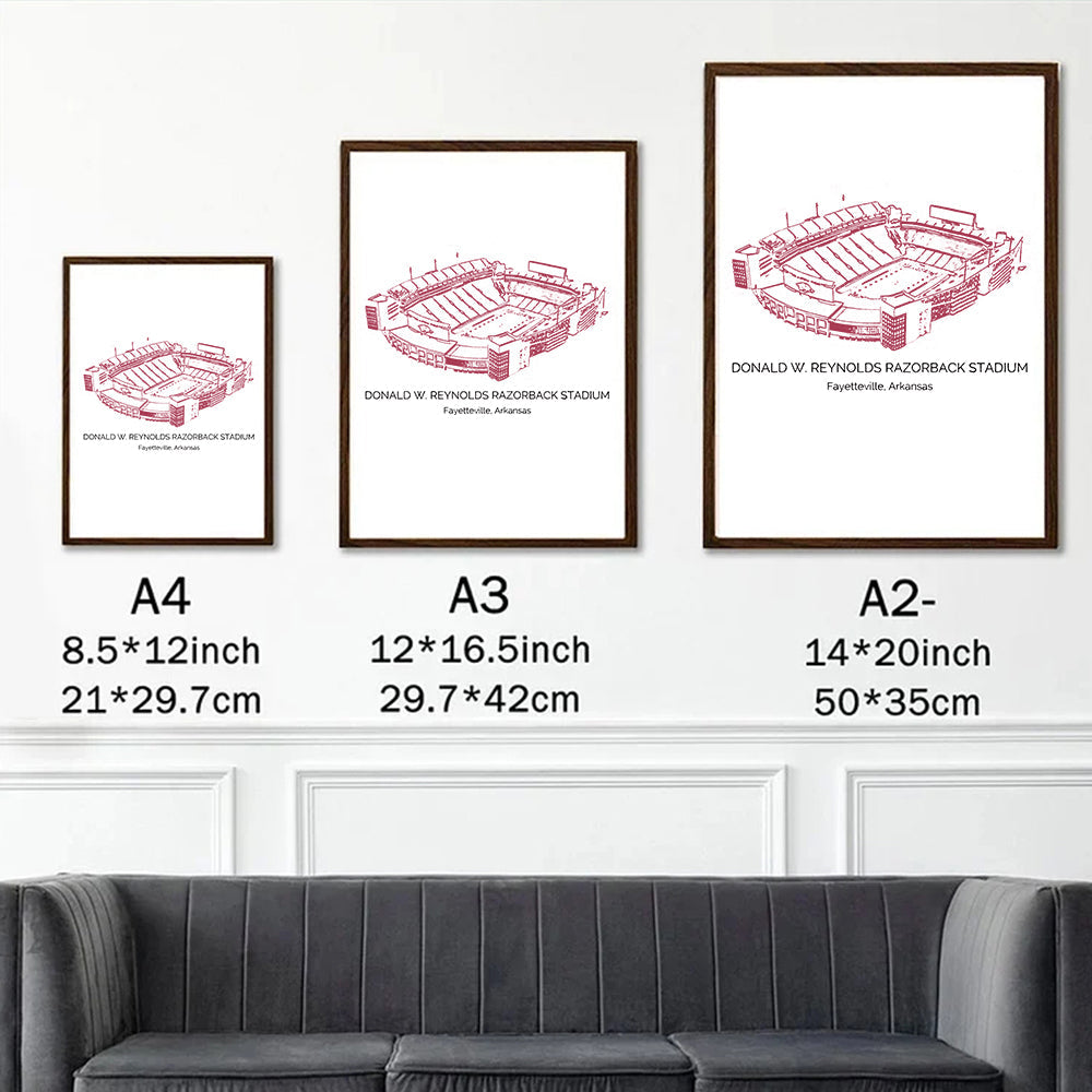 Donald W. Reynolds Razorback Stadium - Arkansas Razorbacks football, College Football Frame