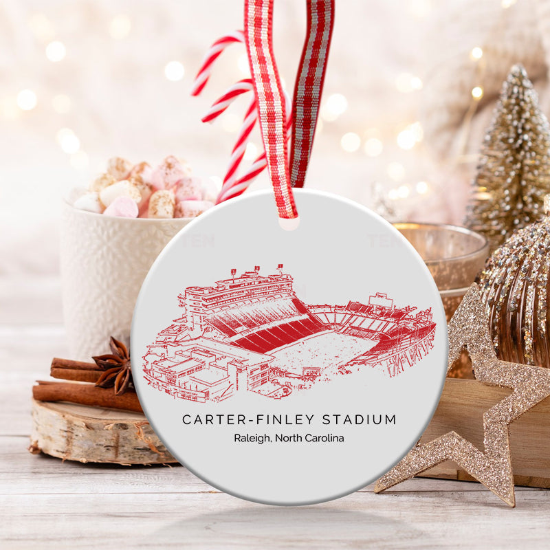 Carter–Finley Stadium - NC State Wolfpack football,College Football Ceramic Christmas Ornament