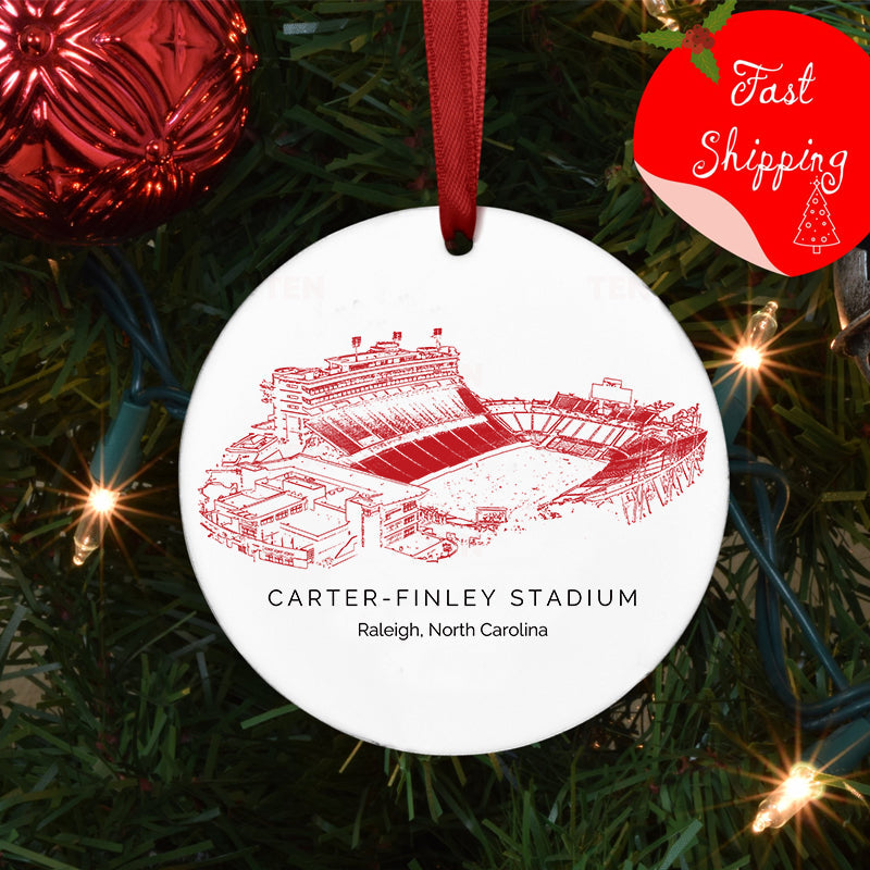 Carter–Finley Stadium - NC State Wolfpack football,College Football Ceramic Christmas Ornament