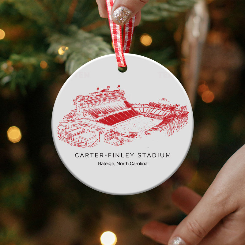 Carter–Finley Stadium - NC State Wolfpack football,College Football Ceramic Christmas Ornament