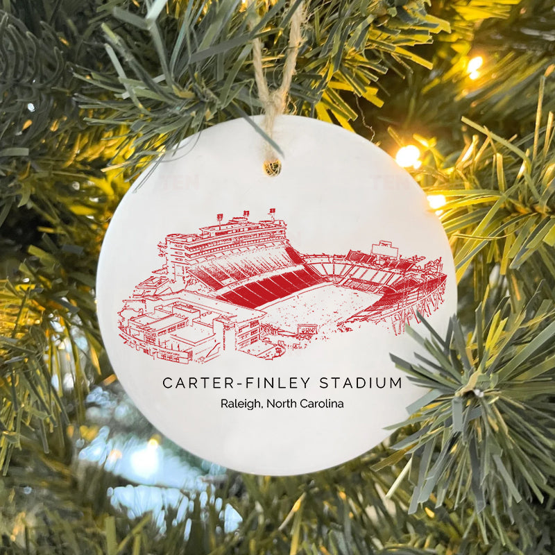 Carter–Finley Stadium - NC State Wolfpack football,College Football Ceramic Christmas Ornament