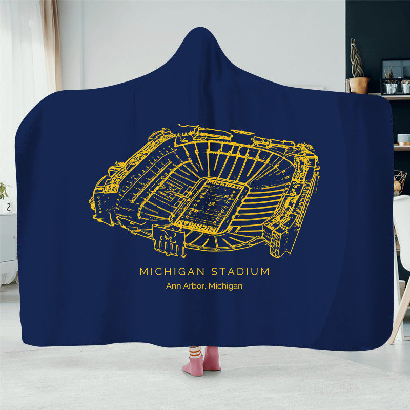 Michigan Stadium - Michigan Wolverines football, College Football Hat Blanket