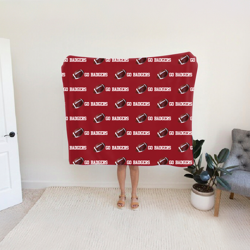 Personalized GO BADGERS Football Bleacher Blanket