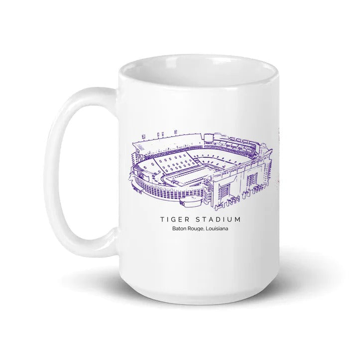 Tiger Stadium (LSU) Layered Coaster, 3D Wood Coaster, Louisiana State University