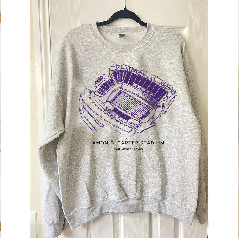 Texas Christian University Stadium Unisex Crewneck Sweatshirt