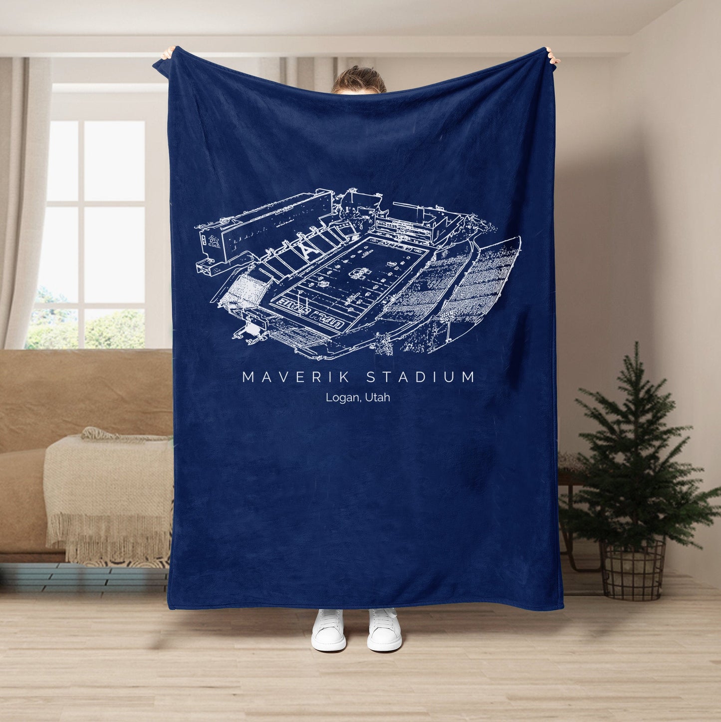 Maverik Stadium - Utah State Aggies football,College Football Blanket