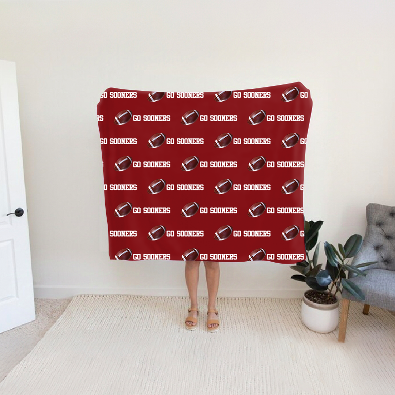 Personalized GO SOONERS Football Bleacher Blanket