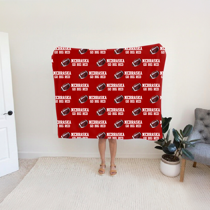 Personalized Nebraska-Go BIG RED Football Bleacher Blanket