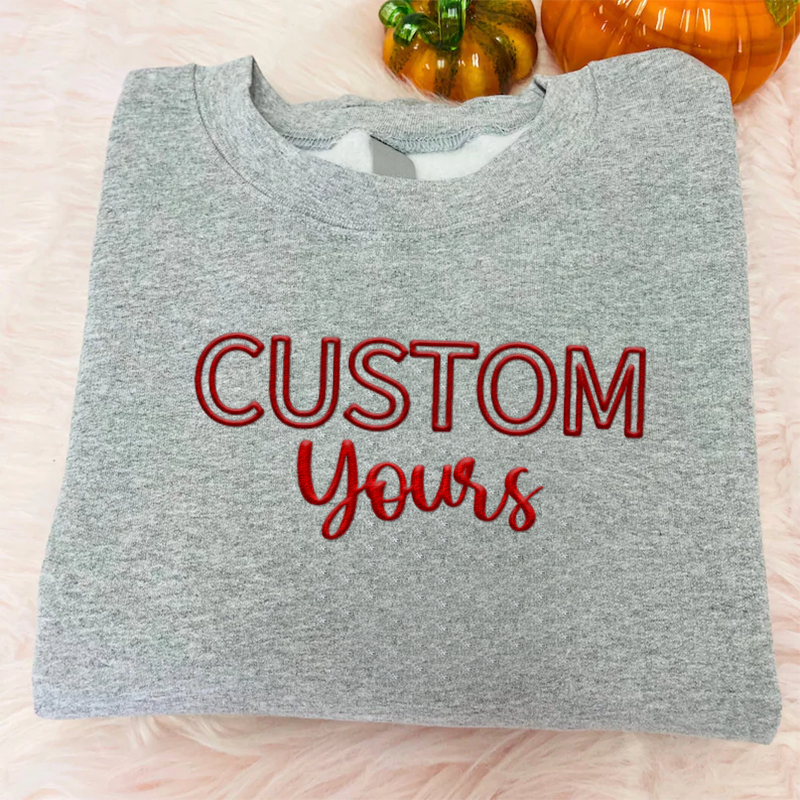 Custom PUFF Embroidery Sweatshirt,College Team Sweatshirt