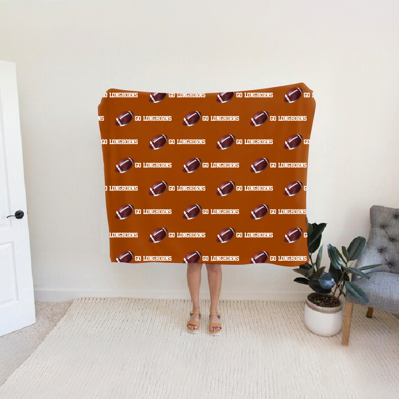 Personalized GO Longhorns Football Bleacher Blanket