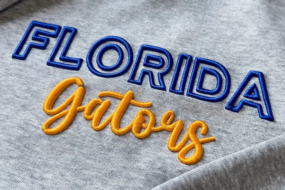 Custom Florida Gators football  PUFF Embroidery Sweatshirt,College Team Sweatshirt