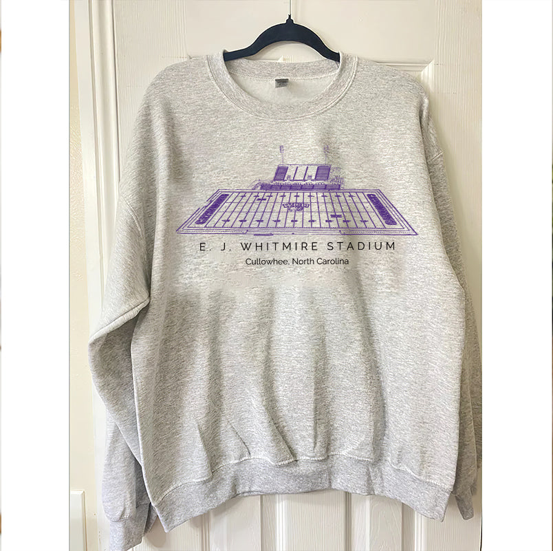 Bob Waters Field at E. J. Whitmire Stadium Western Carolina University Unisex Crewneck Sweatshirt