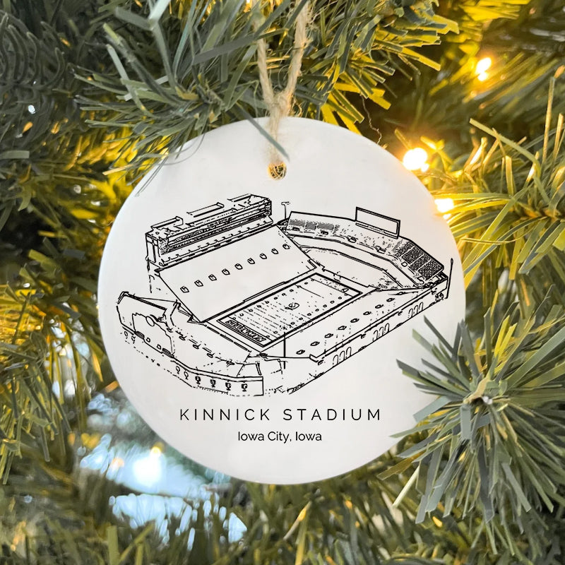 Kinnick Stadium - Iowa Hawkeyes football,College Football Ceramic Christmas Ornament