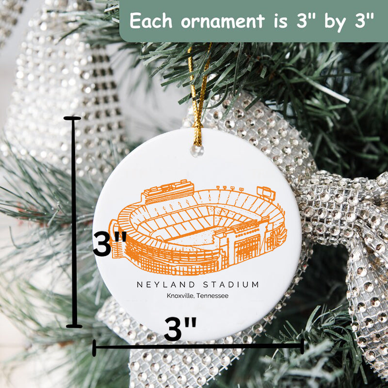 Neyland Stadium - Tennessee Volunteers football, College Football Ceramic Christmas Ornament